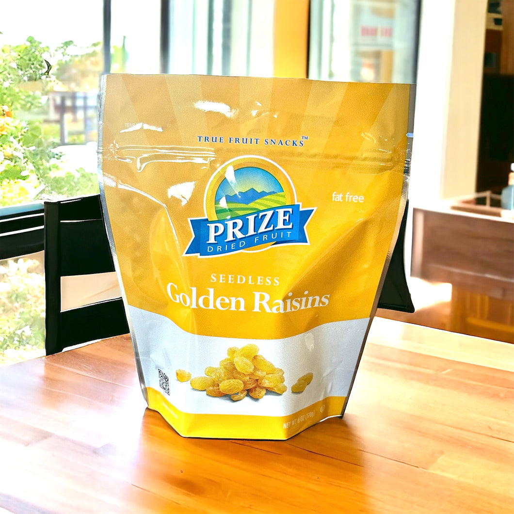 PRIZE-Golden Raisins 6- 6oz pouches